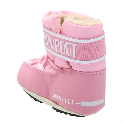 Girls Light Pink Crib 2 Booties (17/18) 96246 by Moon Boot from Hurleys