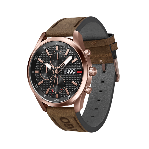 Mens Brown Chase Leather Watch 78790 by HUGO from Hurleys