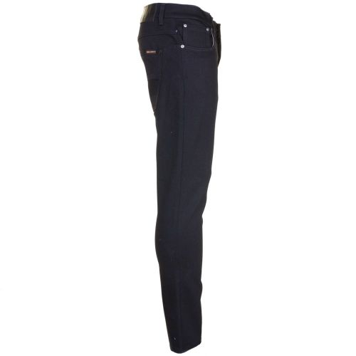 Mens Dry Cold Black Wash Grim Tim Slim Fit Jeans 66706 by Nudie Jeans Co from Hurleys