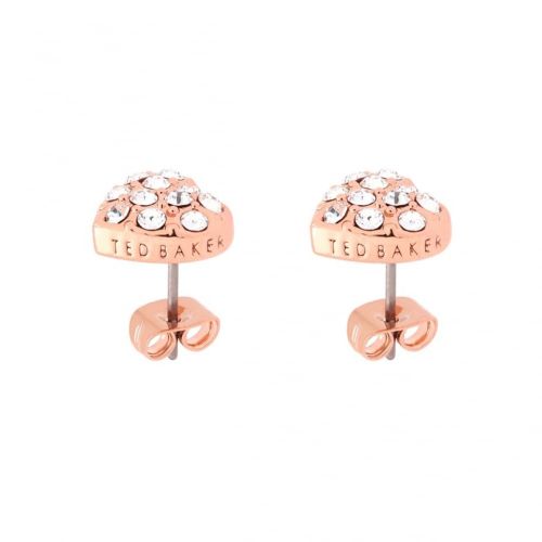 Womens Rose Gold Pave Crystal Heart Earrings 18348 by Ted Baker from Hurleys