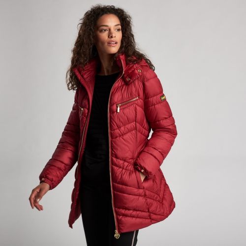 Womens Rhubarb Cross Hooded Quilted Coat 51329 by Barbour International from Hurleys