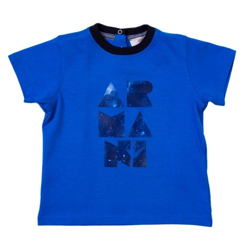 Baby Blue Logo S/s Tee Shirt 62490 by Armani Junior from Hurleys