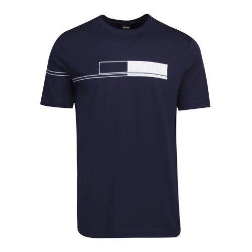 Athleisure Mens Blue Grey Tee 1 Box S/s T Shirt 80825 by BOSS from Hurleys