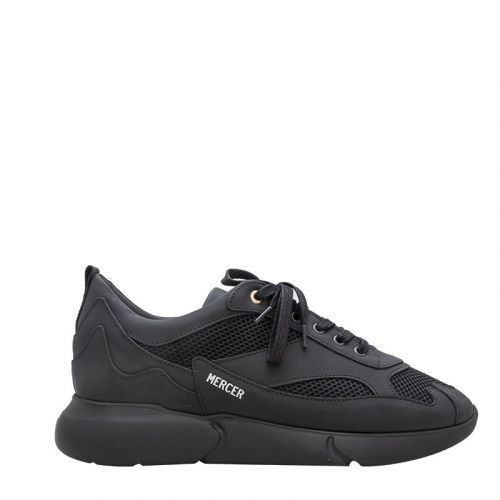 Mens Triple Black W3RD Matte Gum Trainers 102277 by Mercer from Hurleys