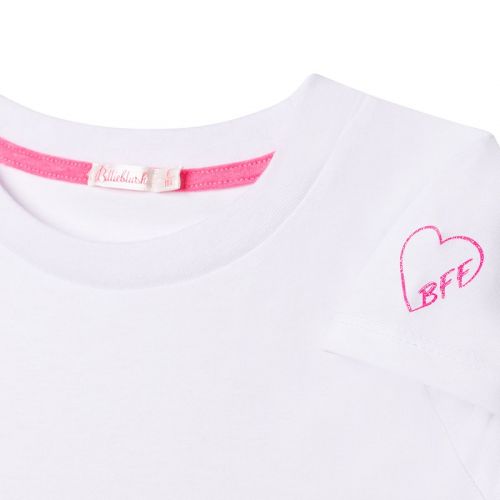 Girls White/Pink Net Overlay Dress 105238 by Billieblush from Hurleys