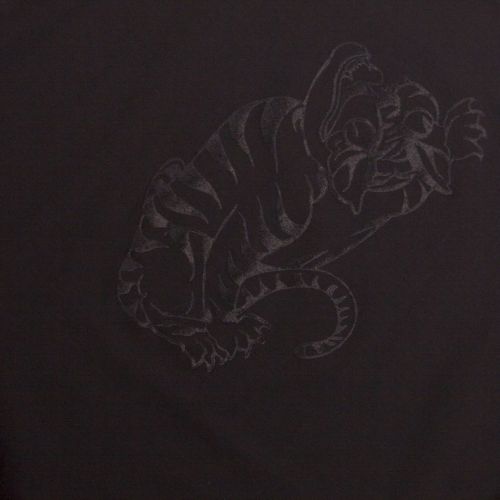 Womens Black Velvet Animal S/s T Shirt 47996 by Emporio Armani from Hurleys