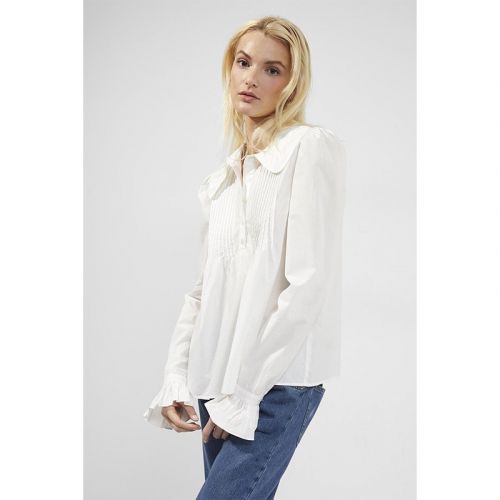 Womens Linen White Destiny Rhodes Poplin Blouse 103719 by French Connection from Hurleys