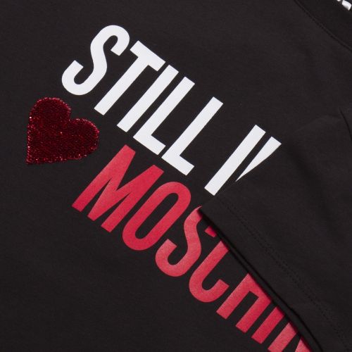 Womens Black Still In Love S/s T Shirt 31621 by Love Moschino from Hurleys