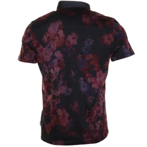 Mens Grape Perpool Floral Printed S/s Polo shirt 9757 by Ted Baker from Hurleys