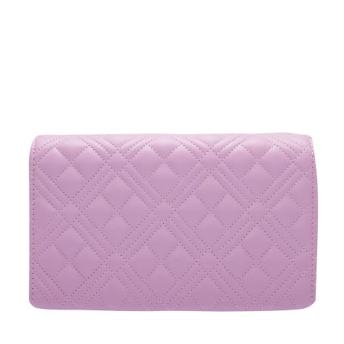 Womens Bright Pink Diamond Quilted Crossbody Bag 88967 by Love Moschino from Hurleys