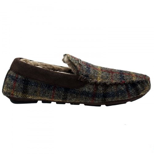 Lifestyle Mens Olive Monty Moccasin Slippers 63736 by Barbour from Hurleys