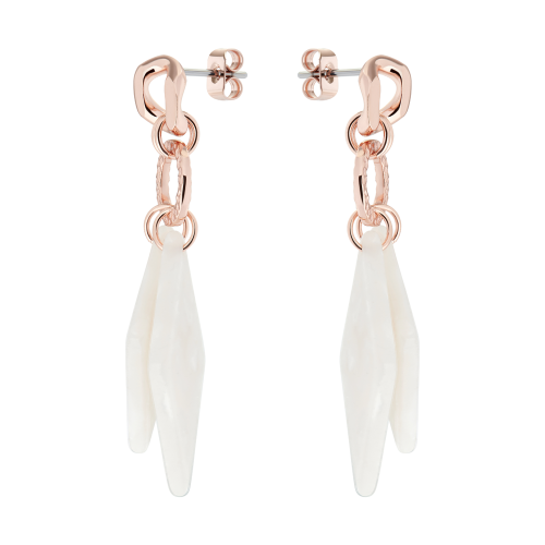 Womens Rose Gold/White Marble Deajra Diamond Drop Earrings 86048 by Ted Baker from Hurleys