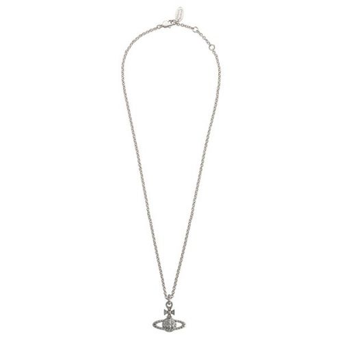Vivienne Westwood Necklace Womens Silver/Crystal Mayfair Bas Relief Pendant