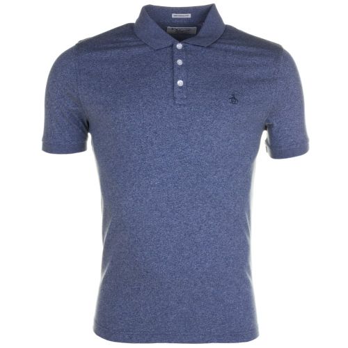 Mens Blue Wing Teal Jaspe Marl Slim Fit S/s Polo Shirt 61665 by Original Penguin from Hurleys