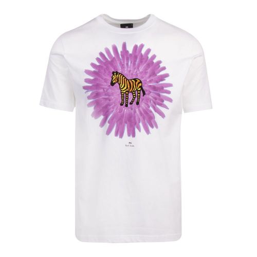 Mens White Flower Zebra Regular Fit S/s T Shirt 83269 by PS Paul Smith from Hurleys