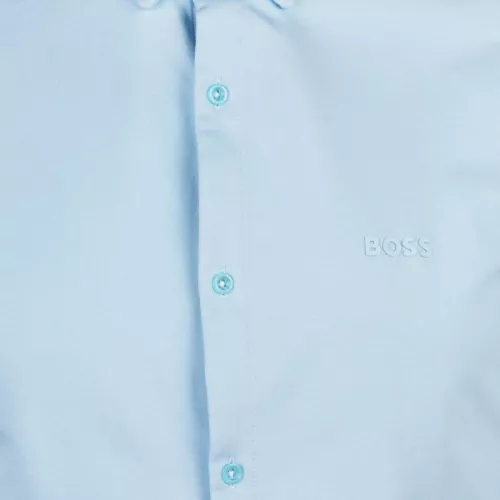 Mens Light Blue Biadia Reg Fit S/s Shirt 125496 by BOSS from Hurleys