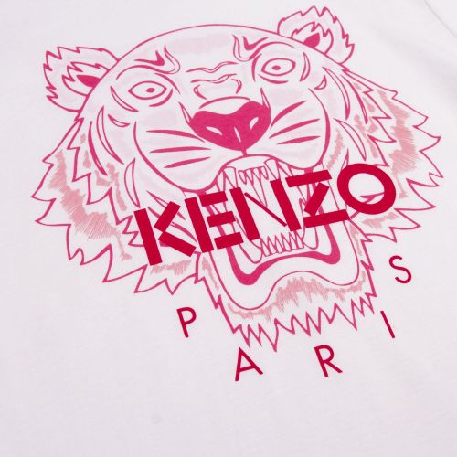Kenzo Girls White/Pink Tiger S/s T Shirt 75597 by Kenzo from Hurleys
