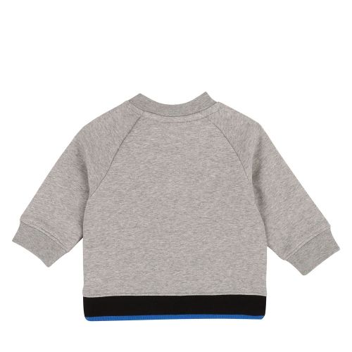 Toddler Grey Marl Layered Logo Crew Sweat Top 45586 by BOSS from Hurleys