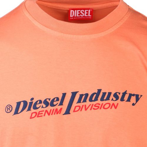 Mens Peach T-Just-LS-Ind L/s T Shirt 105937 by Diesel from Hurleys
