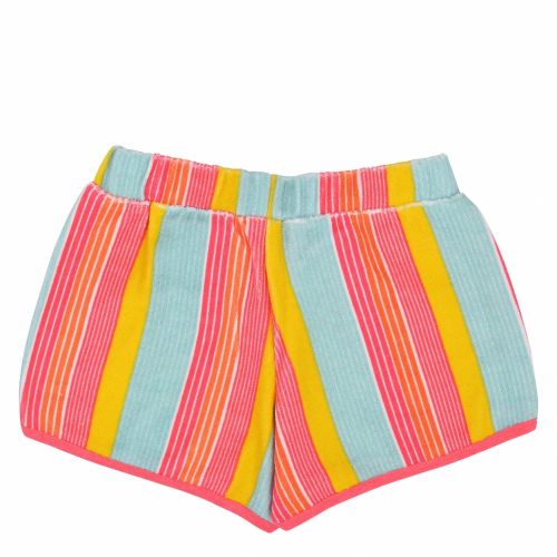 Girls Pink Multi Glitter Stripe Beach Shorts 36606 by Billieblush from Hurleys