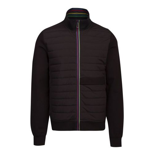 Mens Black Sports Stripe Mixed Jacket 89020 by PS Paul Smith from Hurleys