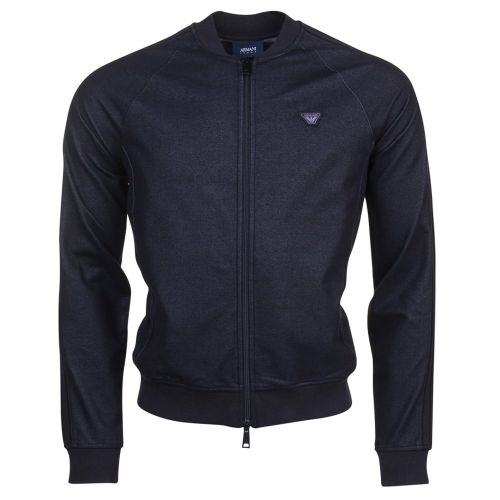 Mens Black Bomber Sweat Top 69625 by Armani Jeans from Hurleys