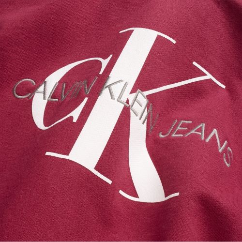 Womens Beet Red/Blossom Washed Monogram Oversized Hoodie 49947 by Calvin Klein from Hurleys