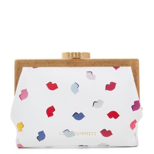 Womens Pale Grey Confetti Lip Felicia Small Purse 19391 by Lulu Guinness from Hurleys