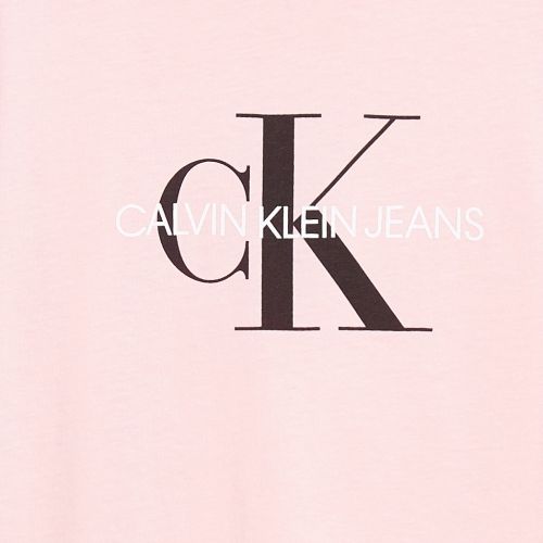 Girls Chalk Pink Monogram Logo S/s T Shirt 56111 by Calvin Klein from Hurleys
