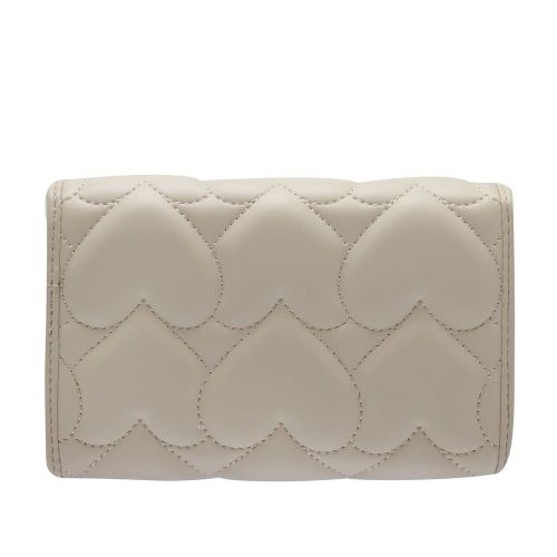 Womens Ivory Heart Quilted Medium Wallet 86203 by Love Moschino from Hurleys