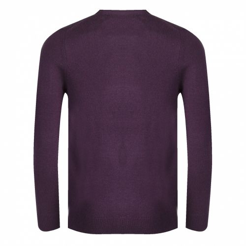 Mens Deep Plum Lambswool Crew Neck Knitted Top 33308 by Lyle & Scott from Hurleys