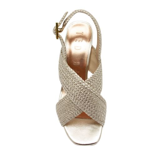 Womens Gold Camiam Woven Heeled Sandals 87269 by Ted Baker from Hurleys