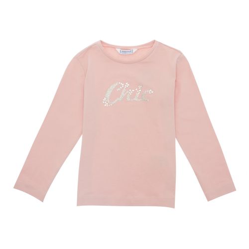 Girls Nude Pink Chic L/s T Shirt 29849 by Mayoral from Hurleys