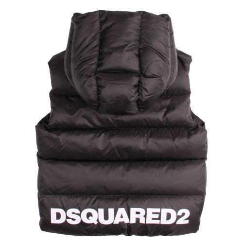 Boys Black Branded Hooded Gilet 78626 by Dsquared2 from Hurleys