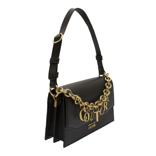 Womens Black Logo Charms Smooth Shoulder Bag 92065 by Versace Jeans Couture from Hurleys