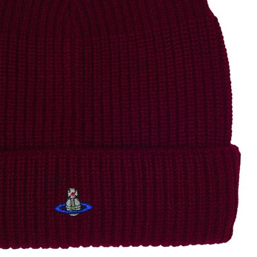 Mens Bordeaux Sporty Beanie Hat 97922 by Vivienne Westwood from Hurleys