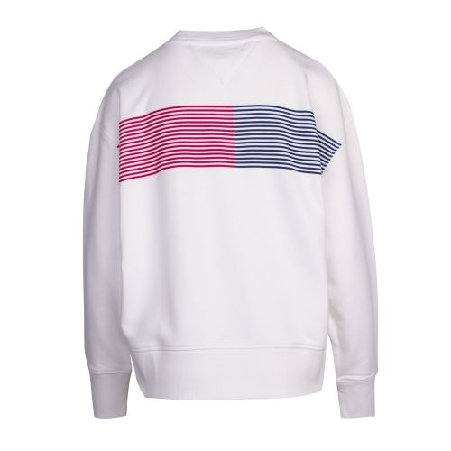 Womens Classic White Colourful Block Logo Sweat Top 39194 by Tommy Jeans from Hurleys