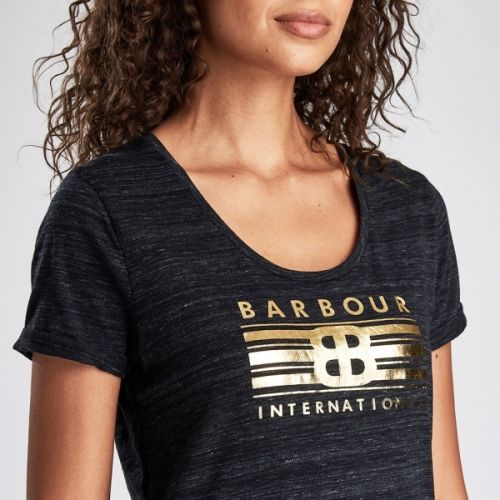 Womens Anthracite Meribel S/s T Shirt 42403 by Barbour International from Hurleys
