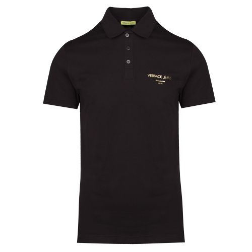 Mens Black VJ Logo Slim Fit S/s Polo Shirt 41783 by Versace Jeans from Hurleys