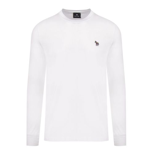 Mens White Classic Zebra Regular Fit L/s T Shirt 74007 by PS Paul Smith from Hurleys