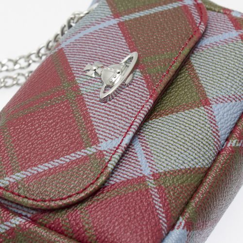 Womens Viviennes Tartan Derby Mini Purse Crossbody Bag With Chain 47166 by Vivienne Westwood from Hurleys