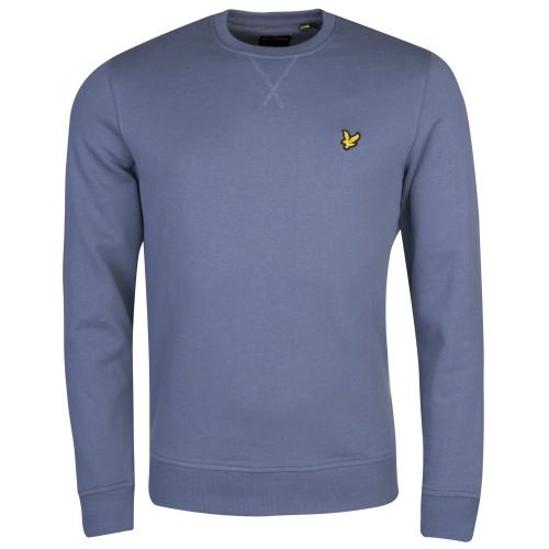 Mens Mist Blue Crew Neck Sweat Top 24210 by Lyle & Scott from Hurleys