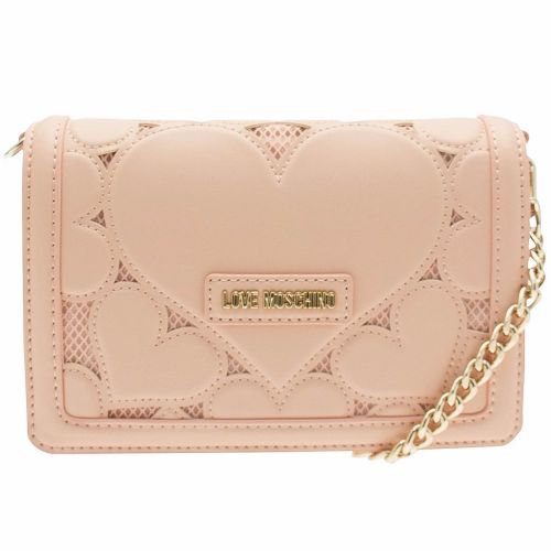 Womens Pink Cut Out Heart Shoulder Bag 17952 by Love Moschino from Hurleys