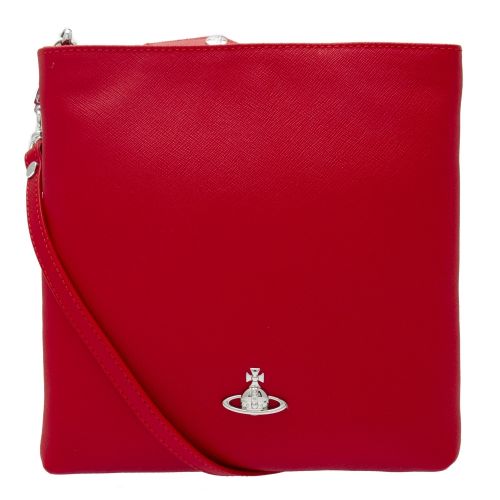 Womens Red Victoria Saffiano Square Crossbody Bag 54583 by Vivienne Westwood from Hurleys