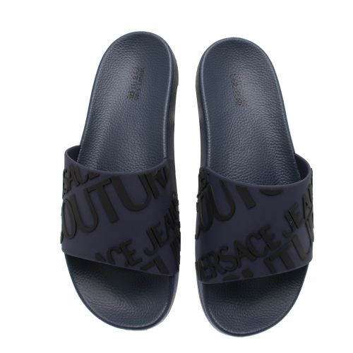 Mens Navy Branded Logo Slides 51168 by Versace Jeans Couture from Hurleys