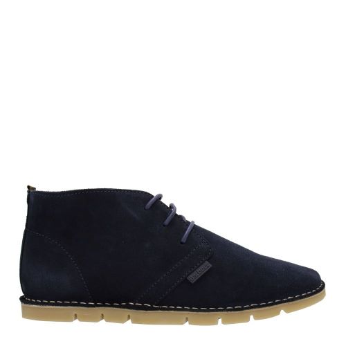 Mens Navy Suede Ledger Desert Boots 88064 by Barbour from Hurleys