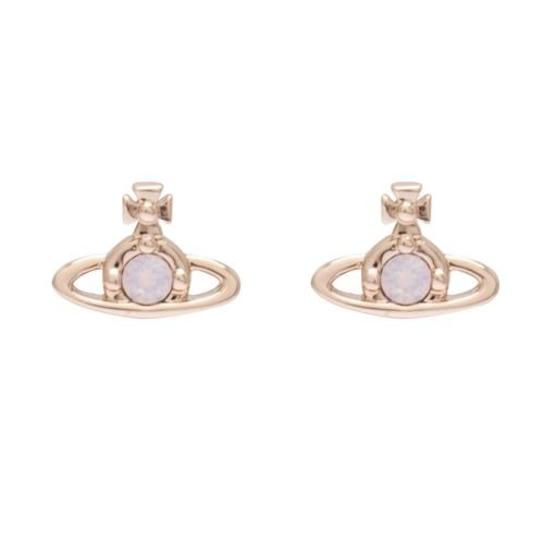 Womens Rose Gold/Rose Water Nano Solitaire Earrings 80661 by Vivienne Westwood from Hurleys
