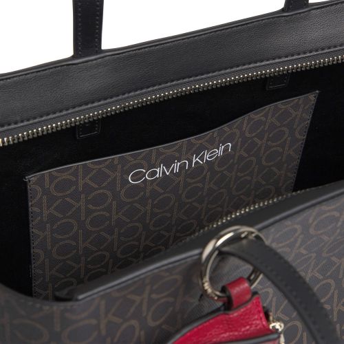 Womens Brown Mono Must Medium Shopper Bag & Purse 49866 by Calvin Klein from Hurleys