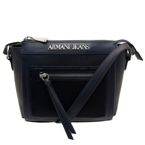 Womens Blue Metallic Effect Cross Body Bag 59113 by Armani Jeans from Hurleys