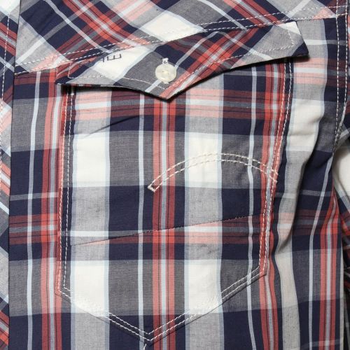 Mens Milk & Blue Arc 3D Check S/s Shirt 33199 by G Star from Hurleys